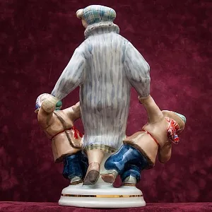 Коллекционная Фарфоровая статуэтка «Близнецы», ДФЗ Дулево Россия, конец ХХ века. 