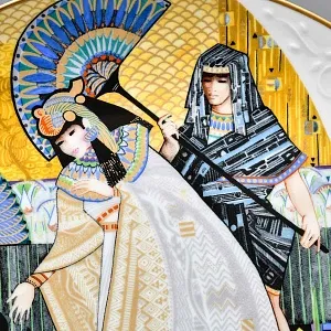 Коллекционная Фарфоровая тарелка «Еврейские предания. Бифья и Моисей», Knowles США - 1985 год.