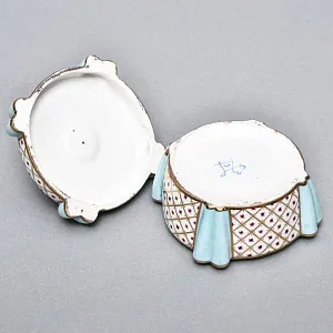 Антикварная Шкатулка - Бонбоньерка «Цветочная нежность», Фарфор Edme Samson et Cie Франция.