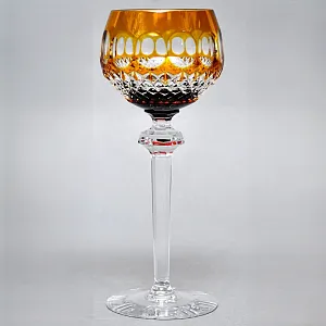 Хрустальный Бокал для Вина желтого цвета, Barthmann Германия, начало 70-х годов ХХ века. 