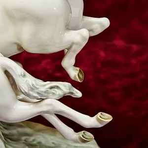 Коллекционная Фарфоровая Статуэтка «БЕГУЩИЕ ЛОШАДИ», Hutschenreuther,  Германия, 1968-1970 гг.