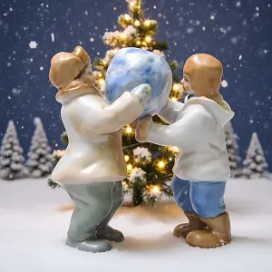 Авторская Коллекционная Фарфоровая Статуэтка «Снеговик», Дулёво Россия. 