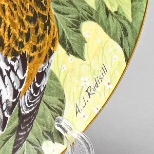 Коллекционная Тарелка «Иволга - Строительство гнезда» Фарфор, Franklin Porcelain США -1983 год.