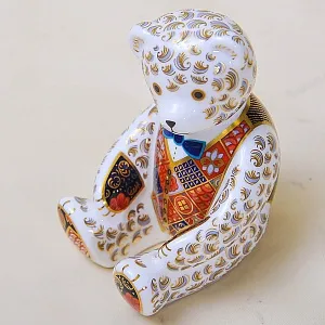 Коллекционное Пресс - Папье, Фарфоровая Статуэтка «МЕДВЕЖОНОК ТЕДДИ», Royal Crown Derby, Англия.