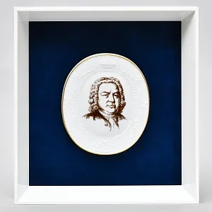 Картина - Панно - Фарфоровая Плакетка «Иоганн Себастьян Бах», MEISSEN Германия -1978 год.