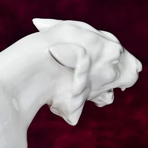 Большая Коллекционная статуэтка «Бенгальский ТИГР», Фаянс LUX, Бельгия.