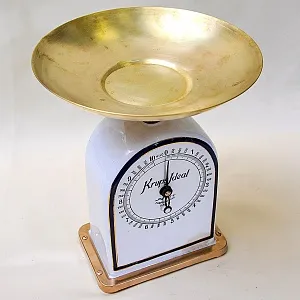 Редкость! Антикварные Кухонные Фарфоровые Весы на 10 кг. KRUPS IDEAL, Германия -1915 год.