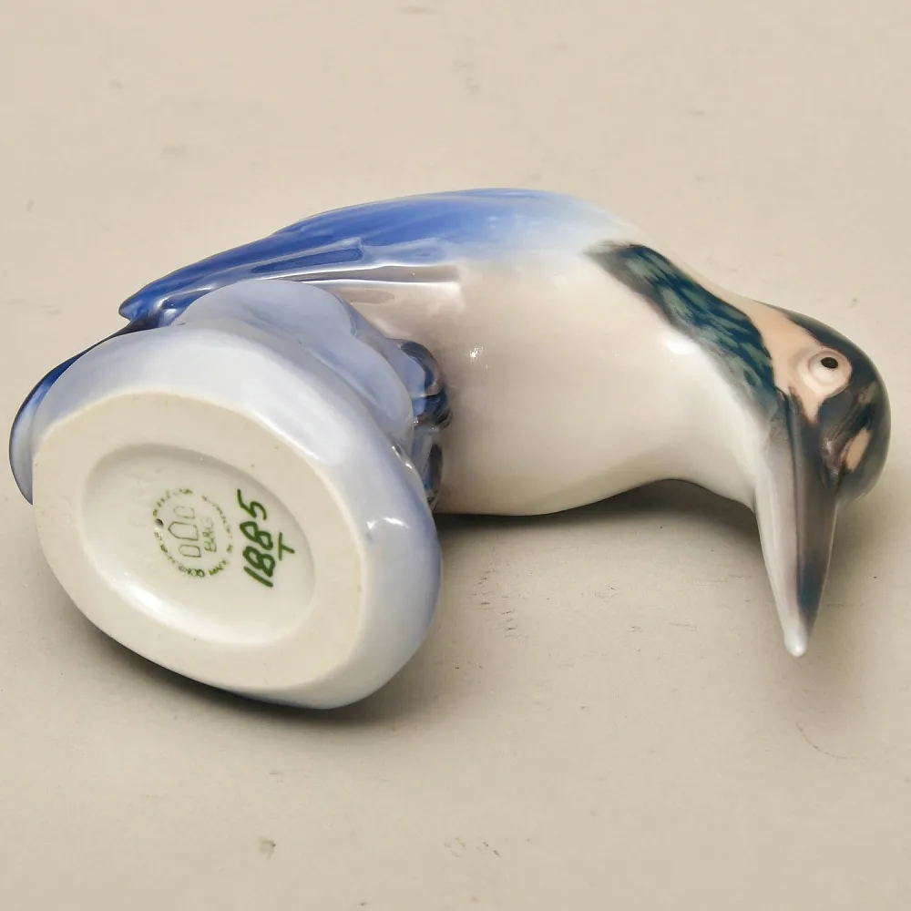 Авторская Фарфоровая Статуэтка «ПТИЦА. ЗИМОРОДОК», Bing&Grøndahl Дания, 1970 - 1983 гг.