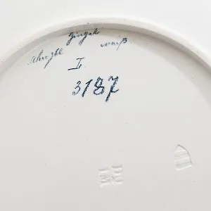 Бисквитная Графика, Декоративная Тарелка «ФИЛИН - Охота» Фарфор, Германия - 80е гг.