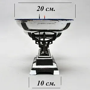 Антикварные Чугунные Кухонные весы с чашками FОRCE на 5кг. Франция начало ХХ века!