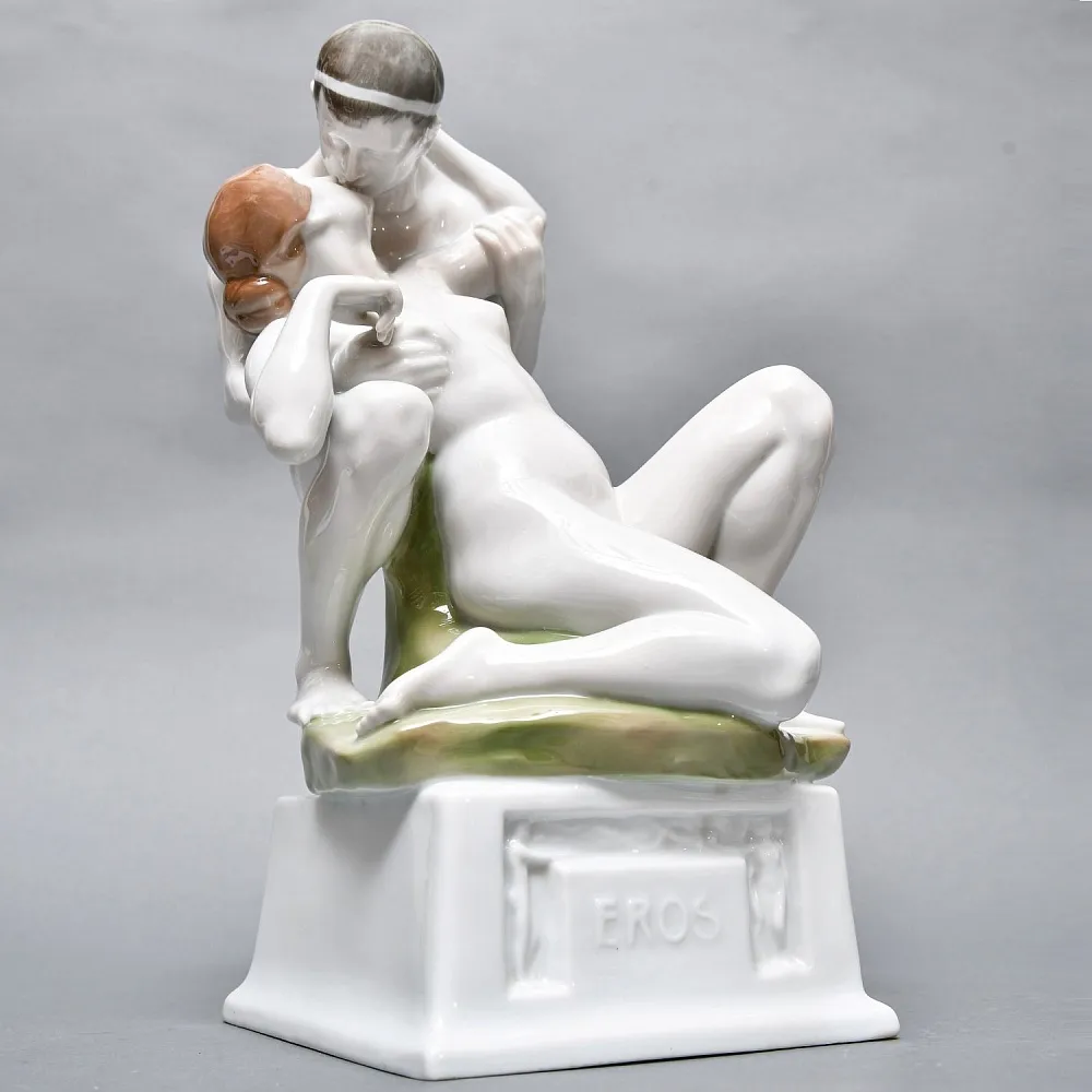 Большая Антикварная Фарфоровая статуэтка «EROS», ROSENTHAL Германия, 1907 - 1911 годы. 