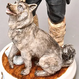 Коллекционная Авторская Статуэтка «Советский Исследователь Арктики - Папанин И.Д.», фарфор, Россия. 