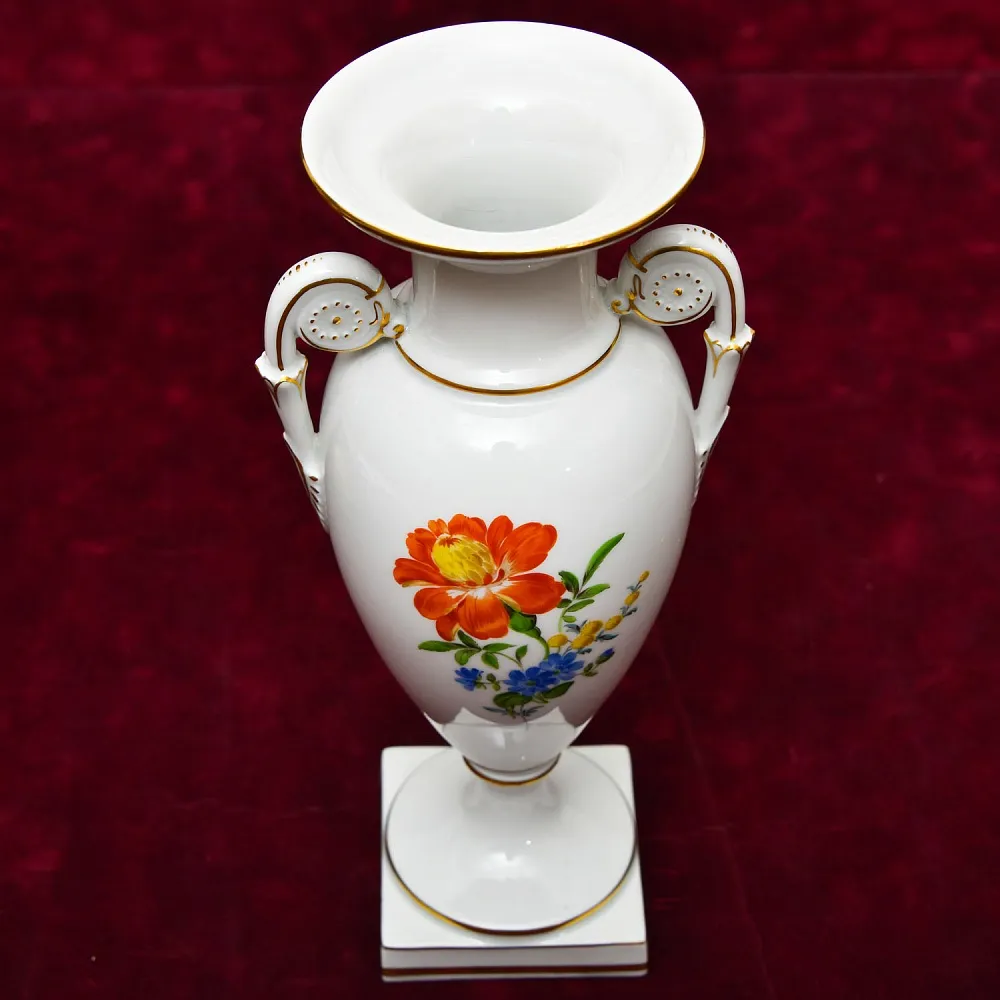 Коллекционная Фарфоровая Ваза «Цветочный Букет», MEISSEN Германия, середина ХХ века.