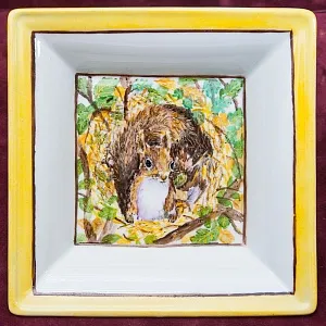 Авторское Сервировочное  Блюдо - Тарелка - Мелочевница «БЕЛКА» Фарфор Limoges Лимож Франция.