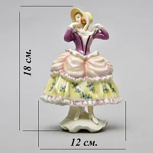 Редкость! Винтажная Фарфоровая Статуэтка «Девушка в шляпке», Karl Ens Германия, первая половина ХХ в.