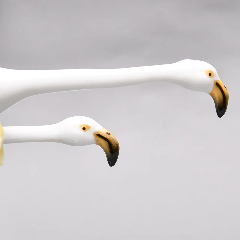 Редкая! Коллекционная статуэтка «Птицы. Два Фламинго в полете», Фарфор ROSENTHAL Германия, 1974 - 1982 годы. 