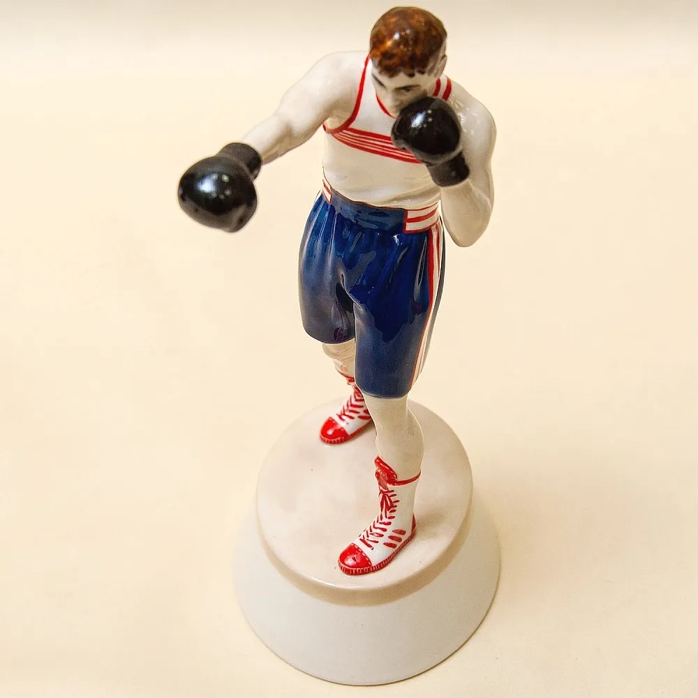 Авторская Коллекционная Фарфоровая Статуэтка «Боксёр», Россия.