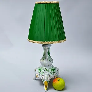 Настольная Электрическая Лампа - Светильник «APPONYI GREEN» Фарфор Lindner, Германия 80 -е годы ХХ века.