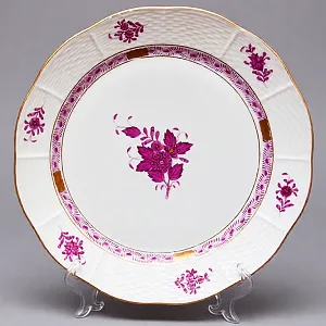 Фарфоровая Супница - Тюрина на подставке «APPONYI PURPUR», HEREND Венгрия - 1942 год.  