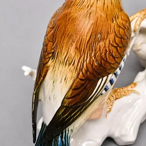 Большая Фарфоровая Статуэтка «Пара птиц - Сойки», Карл Энс / Karl Ens, Германия.