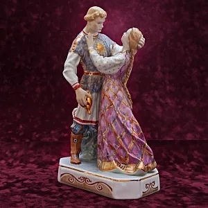 Редкость! Авторская Роспись - Фарфоровая Статуэтка «РУСЛАН И ЛЮДМИЛА» РОССИЯ ДФЗ Дулево.