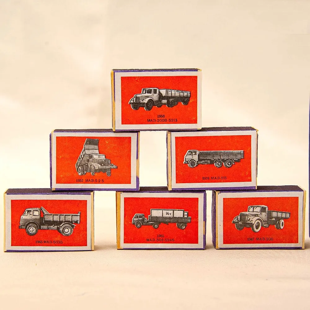Памятный Сувенирый Набор - Хозяйственные Спички «25 лет - МАЗ», СССР - 1969 год.