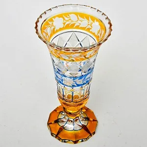 Редкость! Антикварная Хрустальная Ваза, JOSEPHINENHUTTE, Германия 1915 -1925 гг.