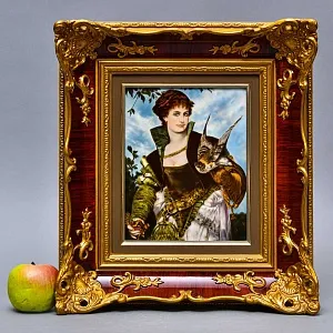 Фарфоровый Пласт - Картина - Панно «Охота - Дама с соколом»,  ROSENTHAL германия, 1981 - 1993 годы. 