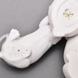  Антикварная Фарфоровая статуэтка «Два щенка», PirkenHammer Чехословакия, 1920 - 1938 годы. 