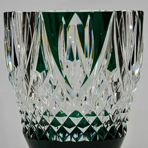 Классическая Ваза Зелёного Цвета, Хрусталь VAL SAINT LAMBERT Бельгия, середина ХХ века.