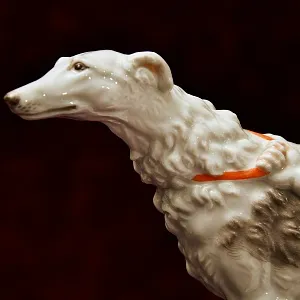 Антикварная Фарфоровая Статуэтка «ПУТТИ И СОБАКА БОРЗАЯ», ROSENTHAL Германия - 1934 год.