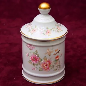 Винтажная Фарфоровая Банка «VERO» для сыпучих продуктов Limoges, Франция.