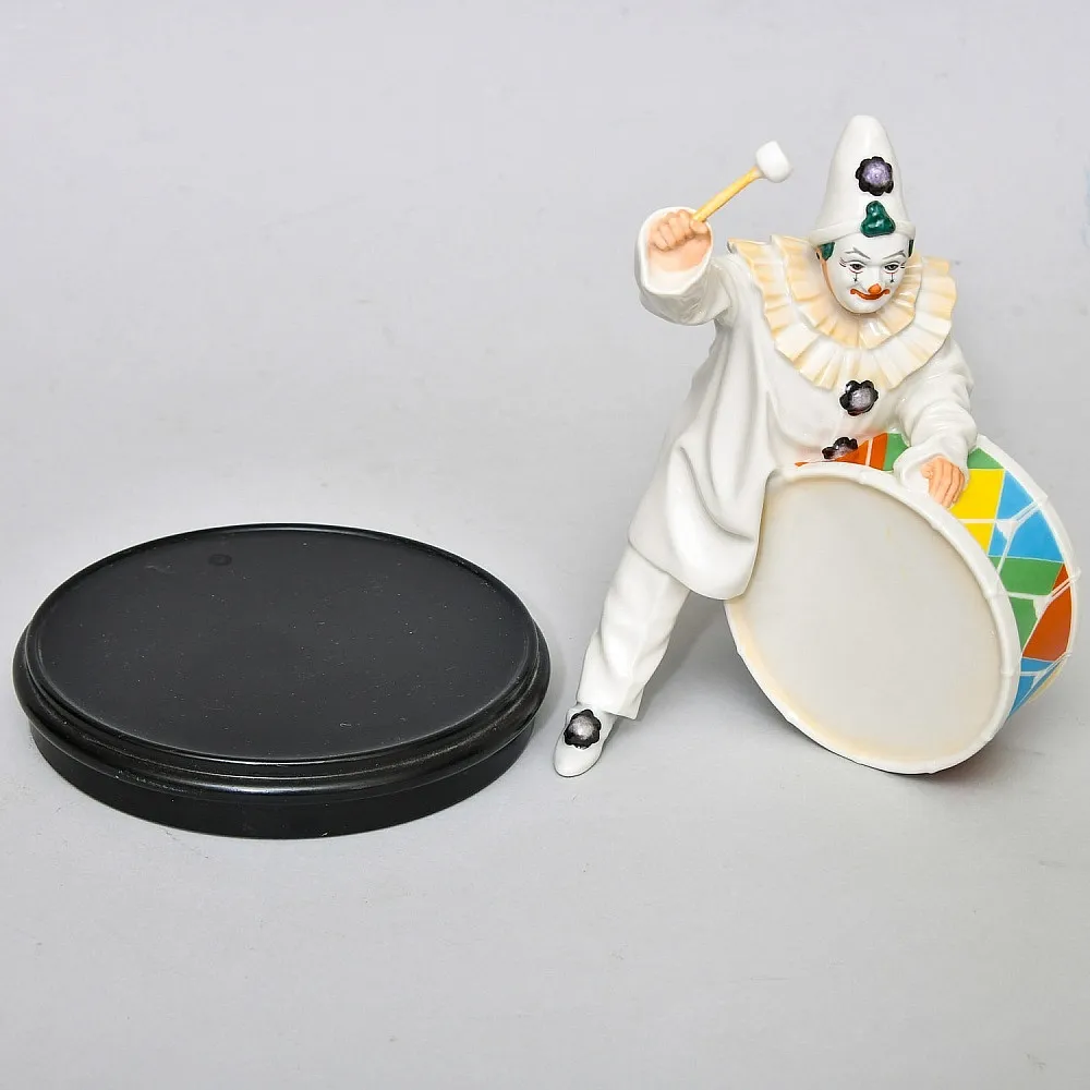 Коллекционная Фарфоровая статуэтка «КЛОУН. Паяц с барабаном», Hutschenreuther Германия.