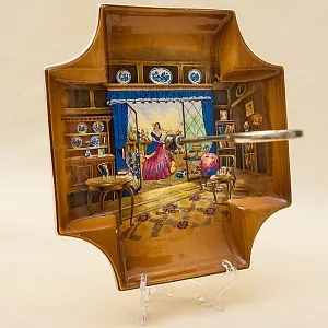 Антикварная Сервировочная Менажница - Блюдо - Тарелка Фаянс Англия -1906-1930 годы