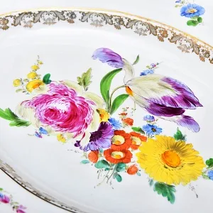 Большое Антикварное Блюдо, Фарфор KPM Германия, вторая половина ХIХ века.