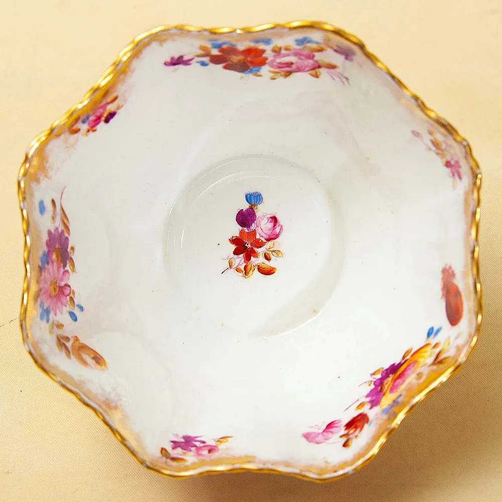 Антикварный Фарфоровый Десертный набор тарелок «Летний сад», Англия, конец ХIX - начало ХХ века.