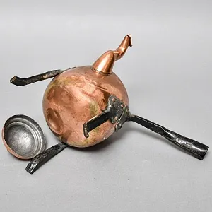 Старинный Медный Чайник - Бульотка - Запарник, Франция начало ХХ века.