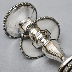 Пара Больших Антикварных Канделябров Подсвечников Silverplated, SHEFFIELD Англия начало ХХ век.