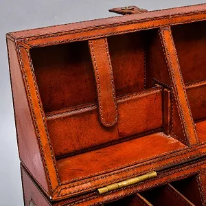 Редкость! Эксклюзивный Кабинетный Настольный Набор Четыре Предмета «БЮРО», Кожа Flamant, Бельгия.