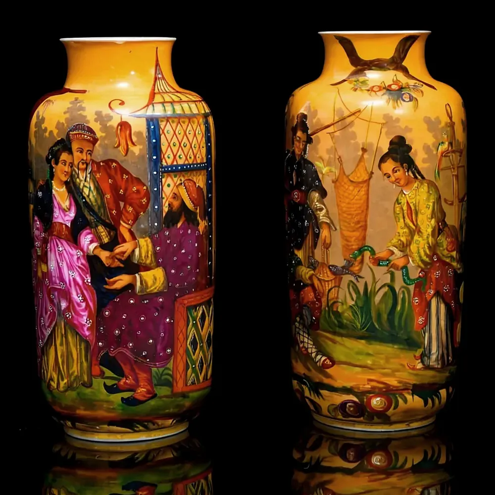 Редкие!!! Большие Антикварные Парные Вазы «Персидские мотивы», Франция VIEUX PARIS.