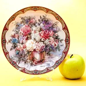 Коллекционная Тарелка «Волшебный букет», Фарфор W.J.GEORGE США -1993 год.