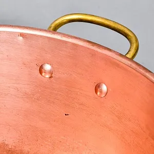 Винтажный Медный таз для варки варенья на 8-мь литров, Франция - 50-е гг. ХХ века.