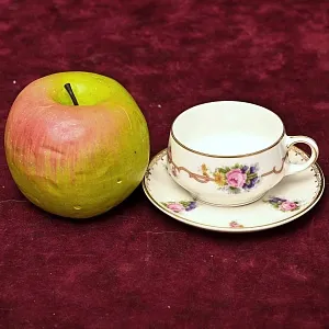 Антикварная Коллекционная Кофейная пара «Летние цветы», Rosenthal Германия, 20-е гг. ХХ века.