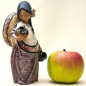 Коллекционная Фарфоровая статуэтка «Девочка в сомбреро» серия Грес Lladro, Испания - 1984 год.