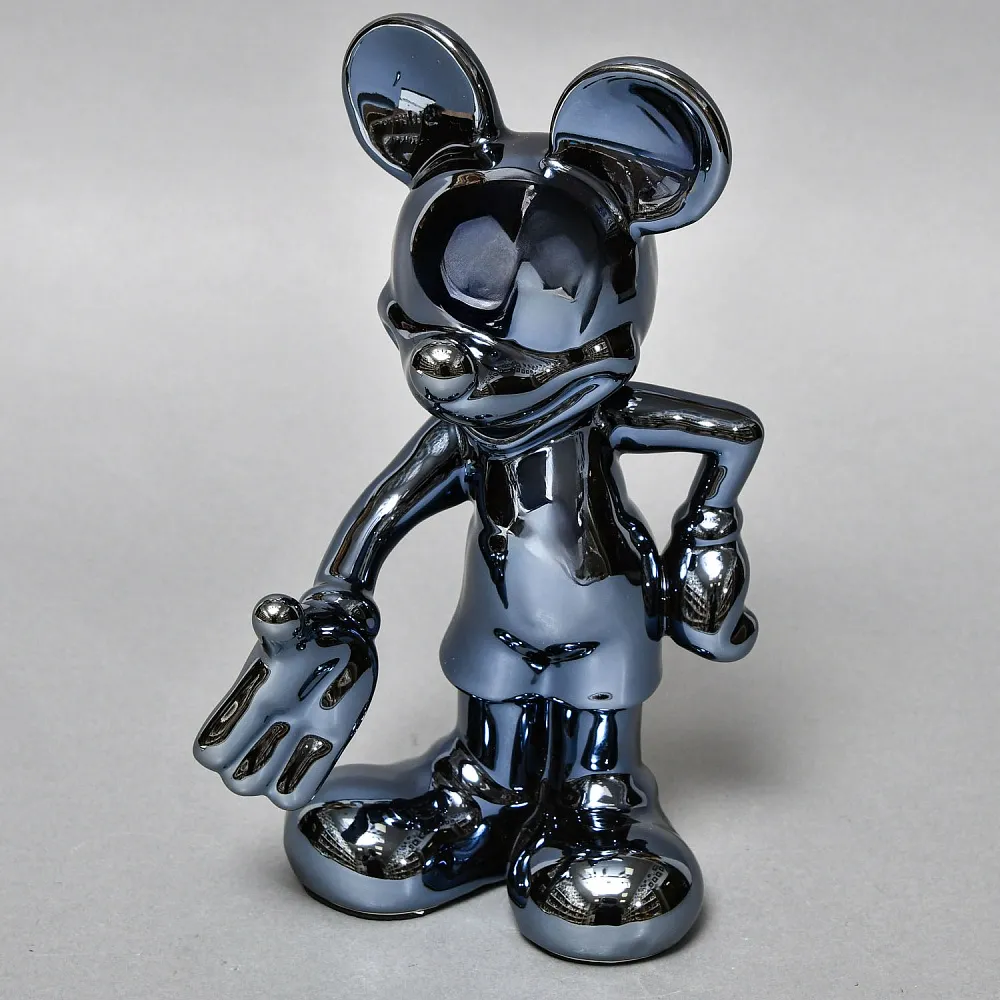 Дизайнерская фарфоровая статуэтка «Микки Маус. Зеркальный графит» от Disney Showcase Collection / Enesco, США - 2010 год.