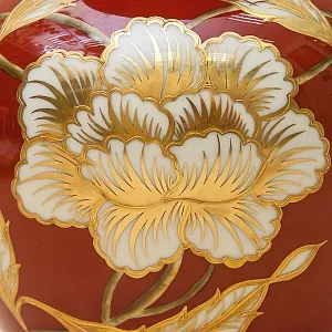 Коллекционная Ваза из серии «Золото Роз» Фарфор Hertel, Jacob&Co. Германия Н-25см.