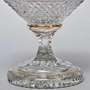 Винтажная Хрустальная Ваза с крышкой - Конфетница - Доза, Egermann, Богемия, Чехия 50-е гг. 