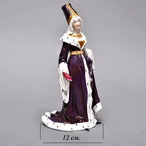 Антикварная статуэтка «Средневековая дама с книгой», Фарфор Dressel & Kister Passau Германия, 1907 - 1922 гг.