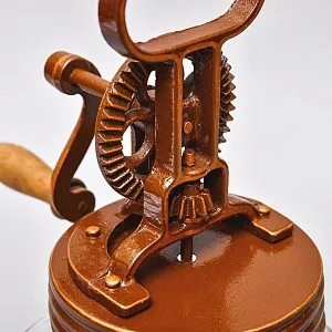 Старинная Кухонная Механическая Маслобойка, Стекло / Металл, Германия середина ХХ века. 