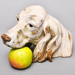 Коллекционная Фарфоровая статуэтка - Бюст «Голова собаки. Сеттер» серия Грес, Lladro Испания.